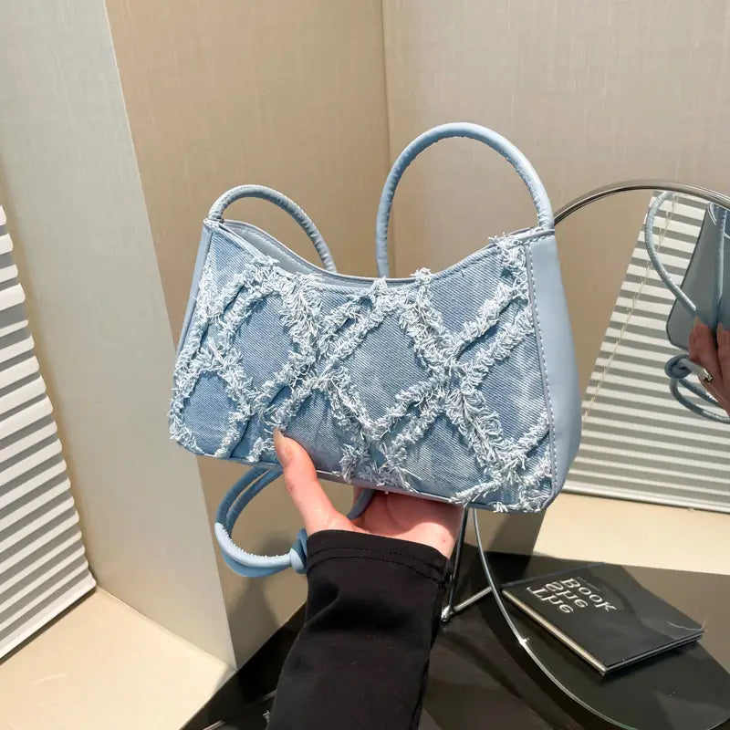 Denim Quilted Shoulder