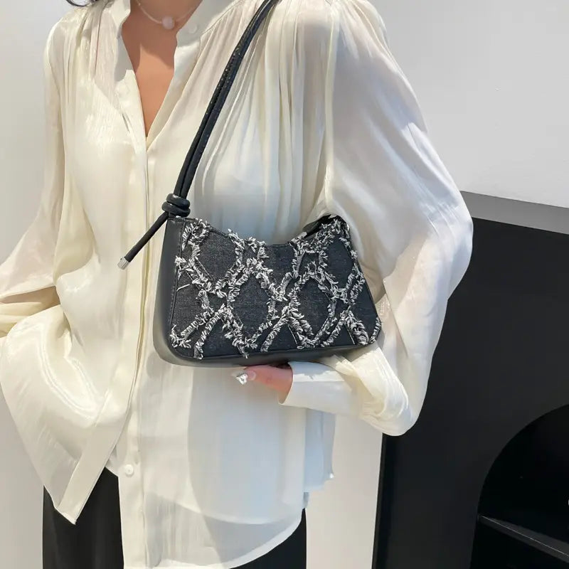 Denim Quilted Shoulder