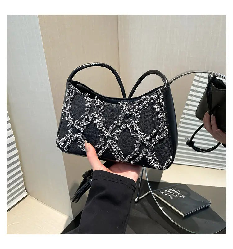Denim Quilted Shoulder