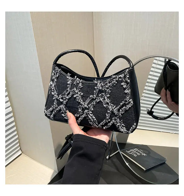 Denim Quilted Shoulder