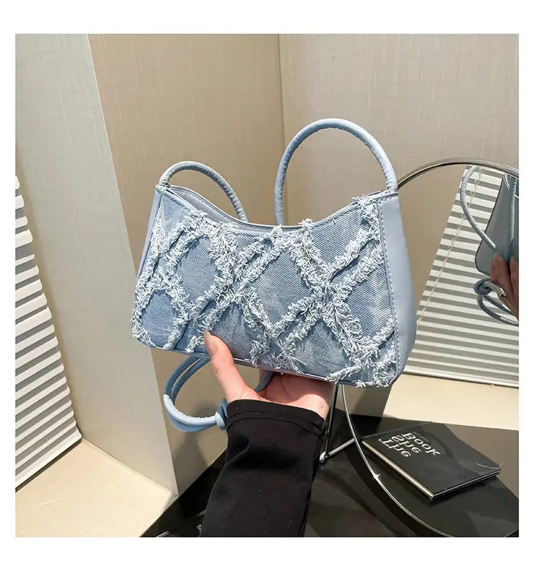 Denim Quilted Shoulder